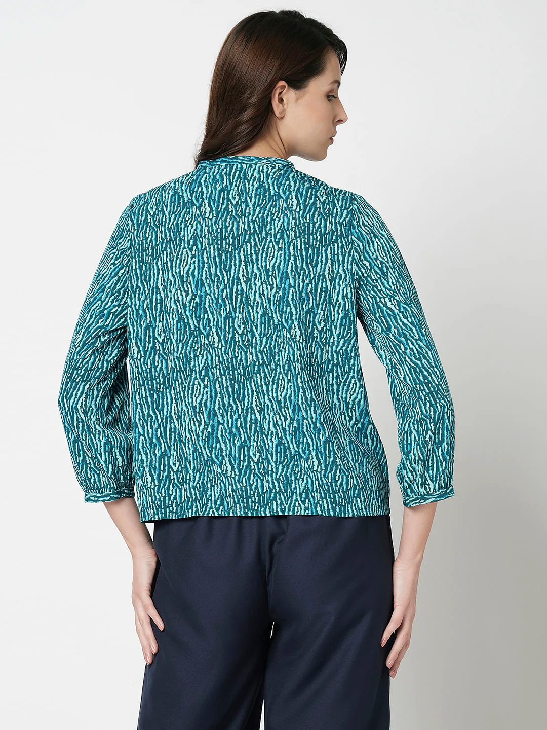 I.Scenery By Vero Moda Green Printed Top - Image 4