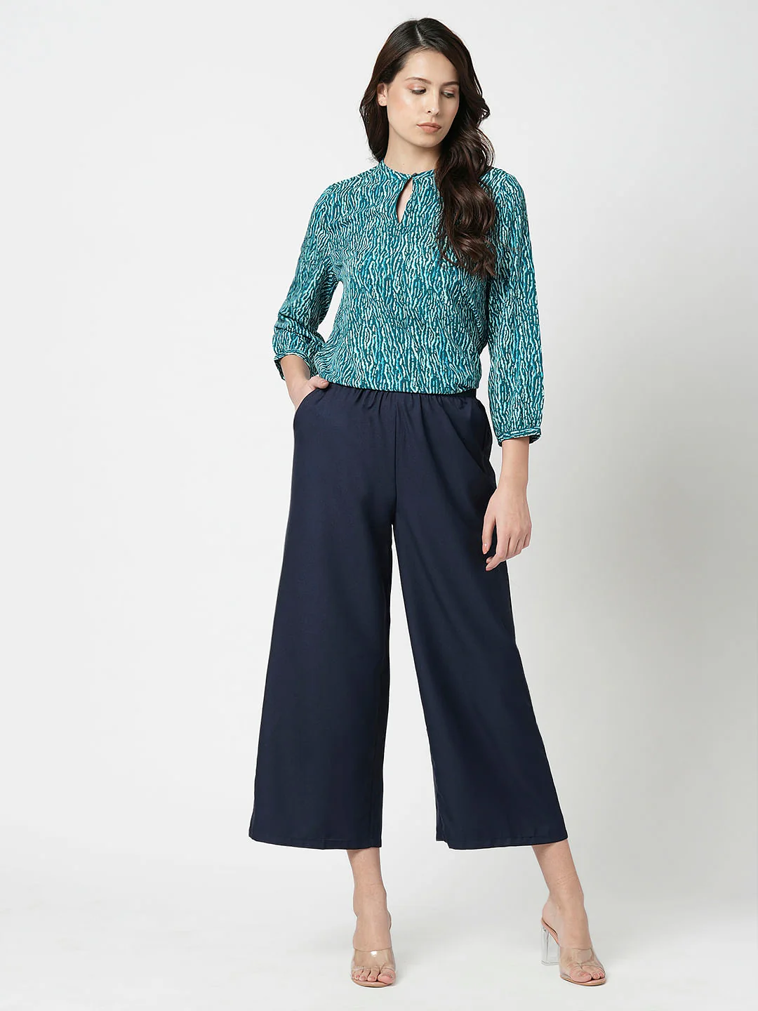 I.Scenery By Vero Moda Green Printed Top - Image 5