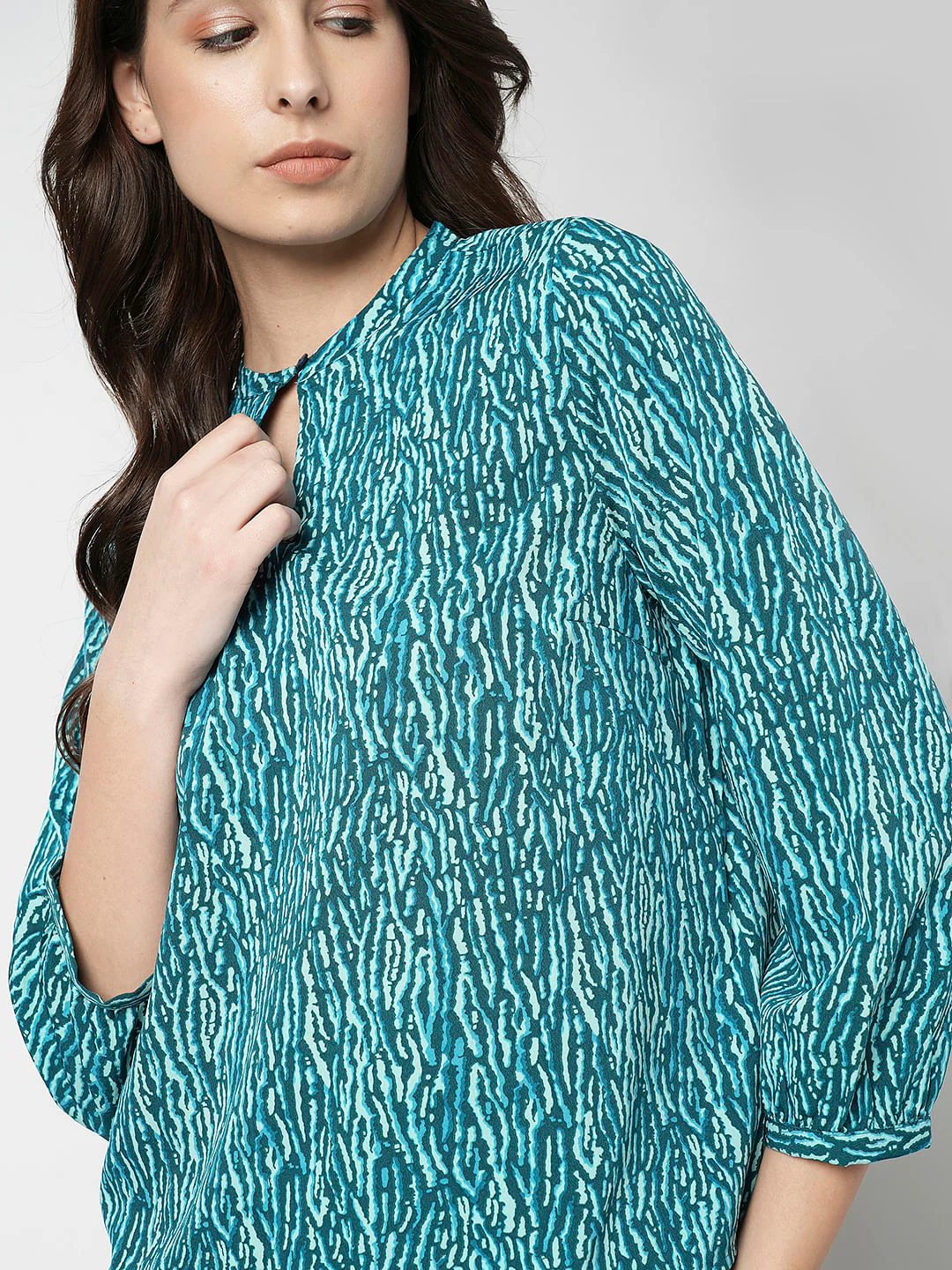 I.Scenery By Vero Moda Green Printed Top - Image 6