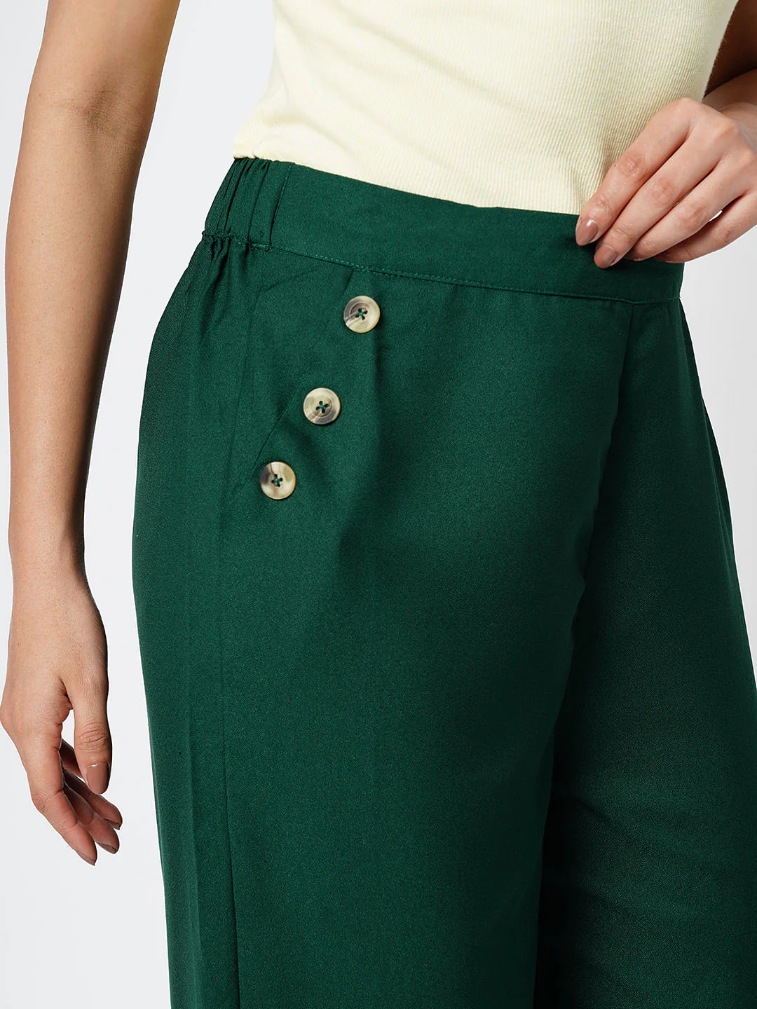 I.Scenery By Vero Moda Green High Rise Pants - Image 6