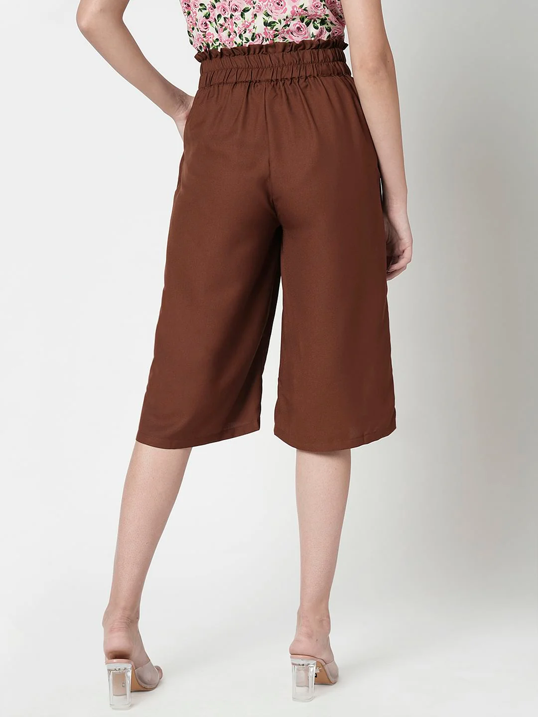 I.Scenery By Vero Moda Brown Slip On Culottes - Image 4