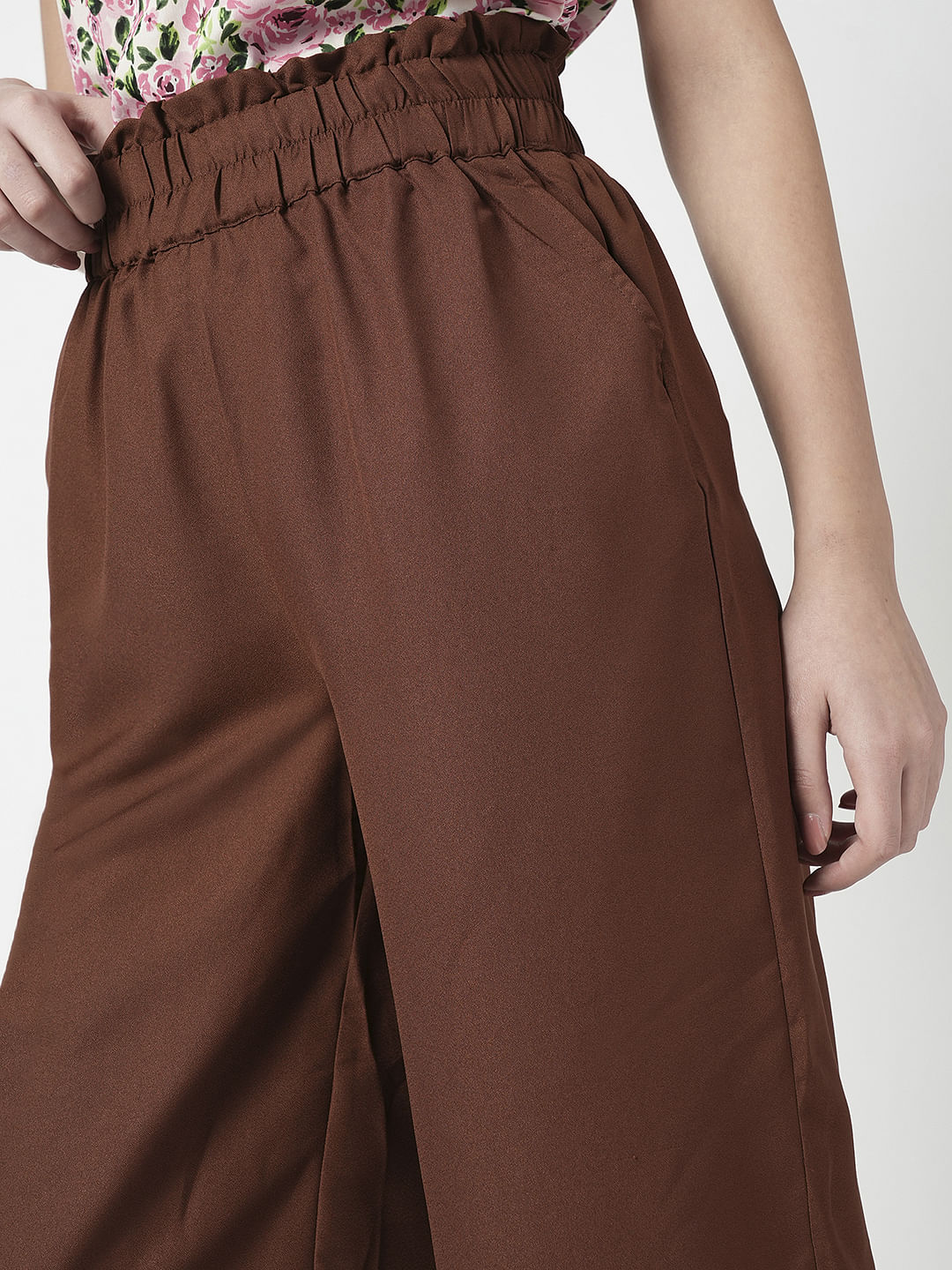 I.Scenery By Vero Moda Brown Slip On Culottes - Image 6