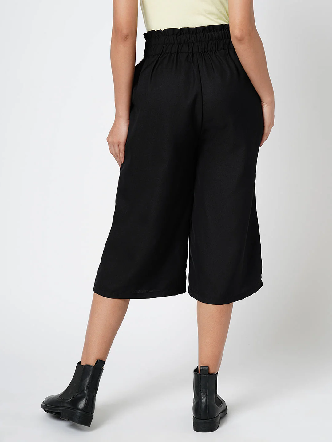 I.Scenery By Vero Moda Black High Rise Culottes - Image 4