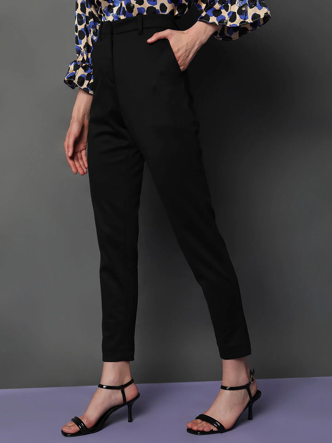 Black High Rise Tailored Co-Ord Set Pants - Image 2