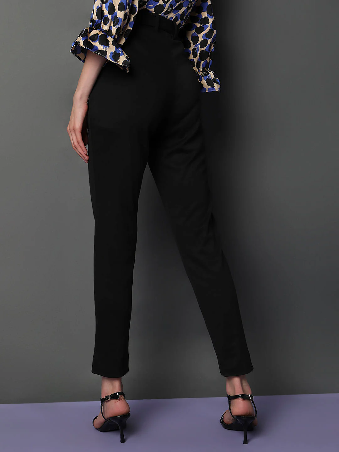 Black High Rise Tailored Co-Ord Set Pants - Image 3