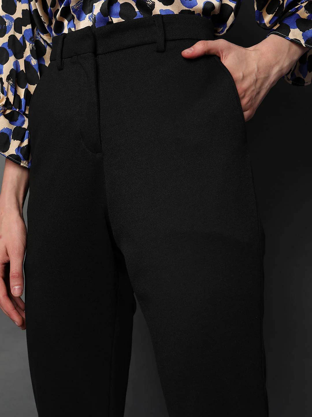 Black High Rise Tailored Co-Ord Set Pants - Image 4