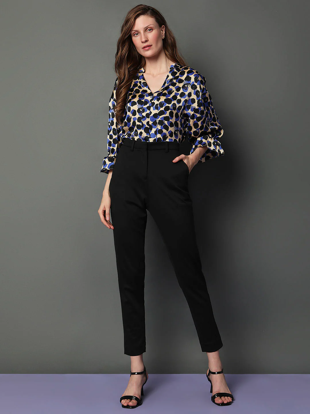 Black High Rise Tailored Co-Ord Set Pants - Image 5