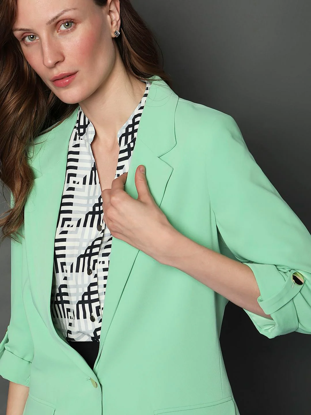 Light Green Semi-Formal Blazer - Image 6