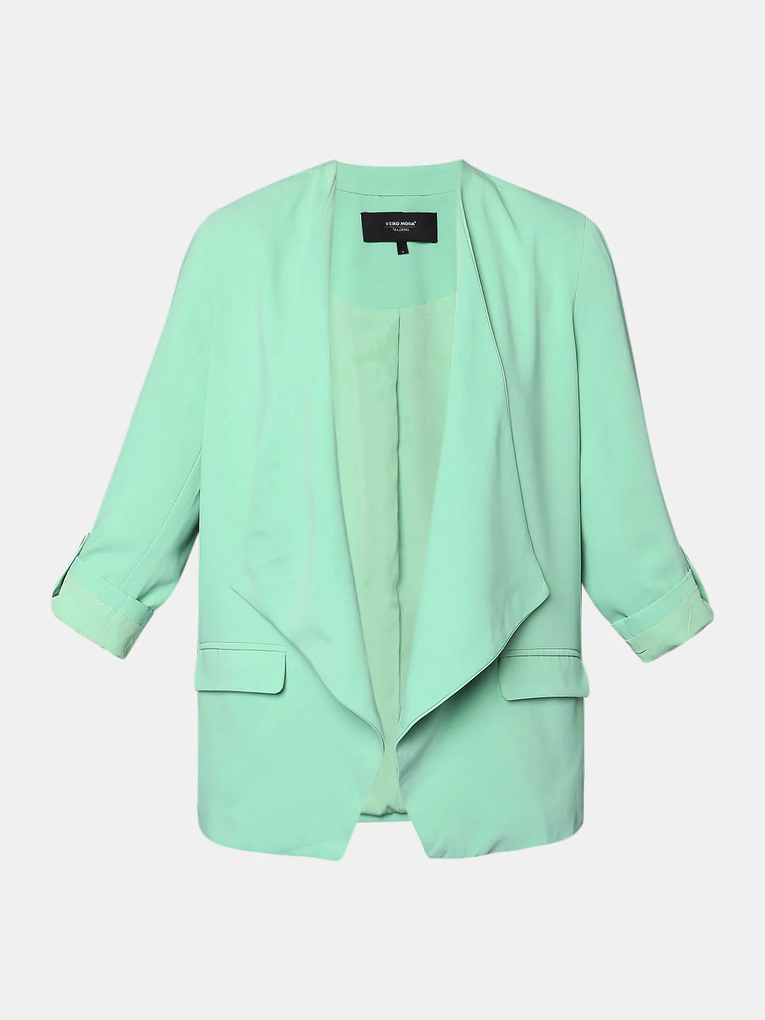 Light Green Front Open Blazer - Image 7