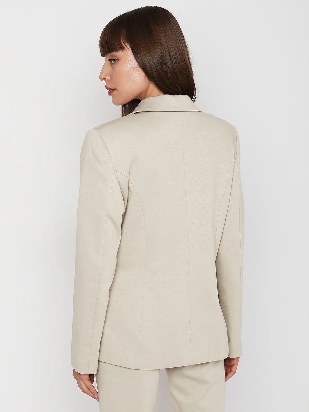 Beige Co-Ord Set Formal Blazer - Image 3