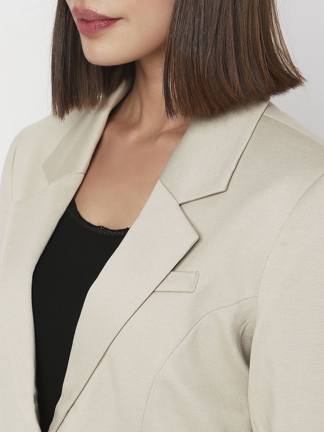 Beige Co-Ord Set Formal Blazer - Image 7