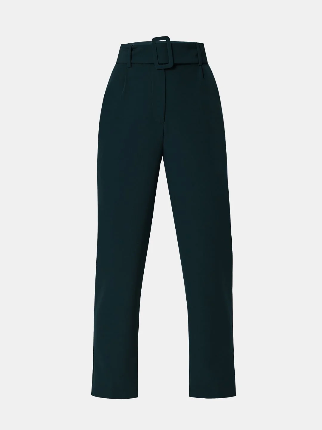 Green High Rise Straight Fit Pants - Image 7