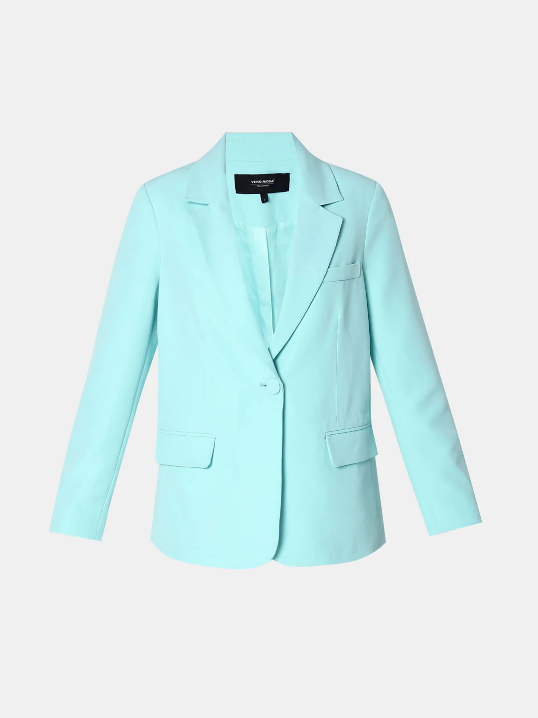 Sky Blue Single Button Blazer - Image 7