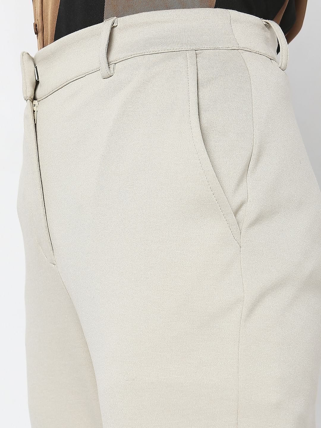 Beige Mid Rise Skinny Fit Co-Ord Set Trousers - Image 8