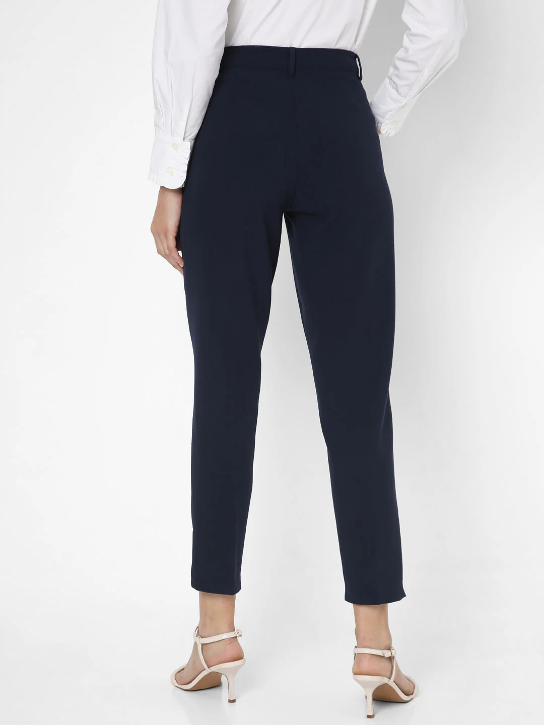 Navy Blue High Rise Tapered Pants - Image 4