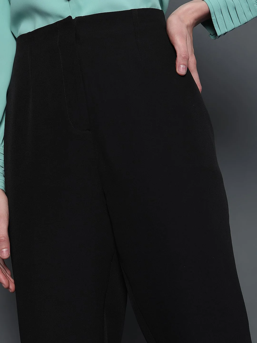 Black High Rise Slim Fit Pants - Image 7
