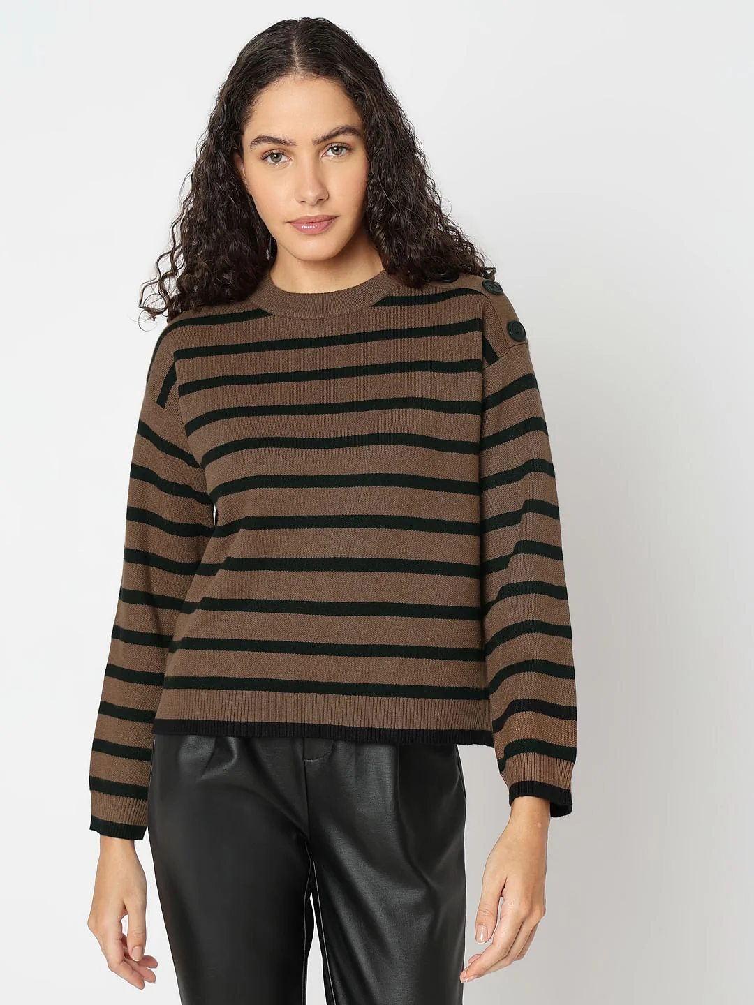 Brown Striped Pullover - Image 2
