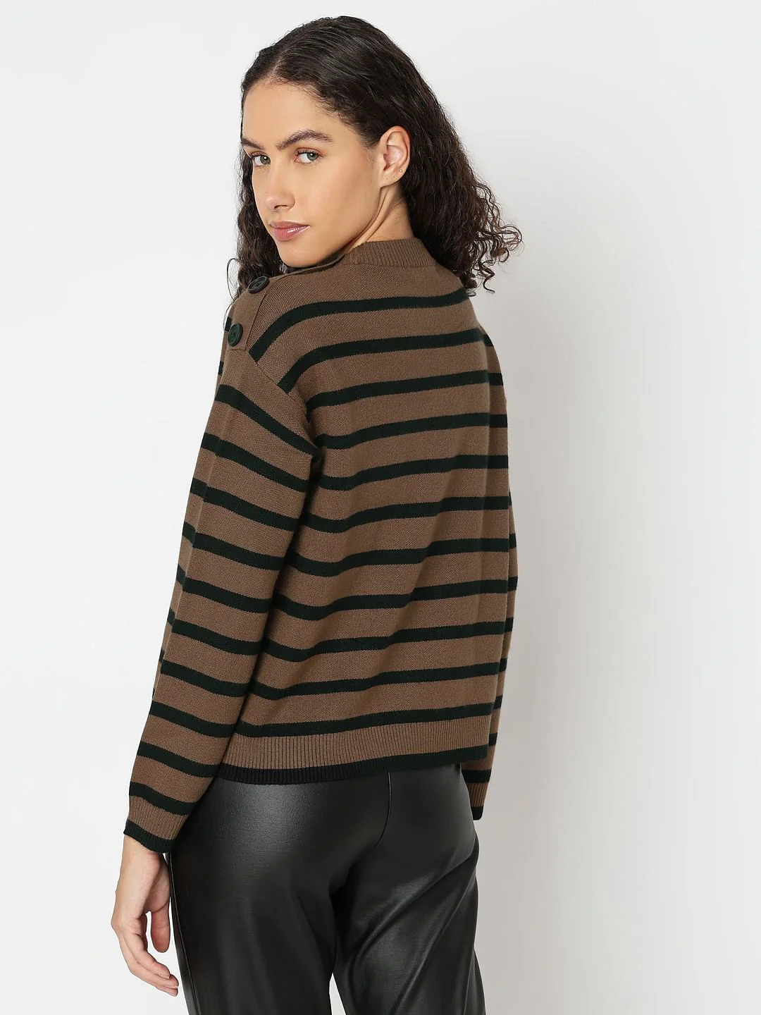 Brown Striped Pullover - Image 4