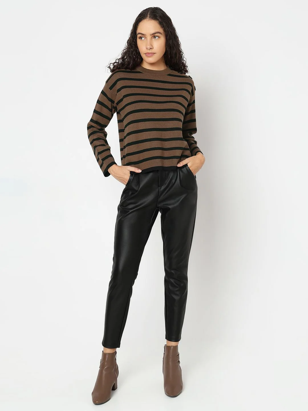 Brown Striped Pullover - Image 5