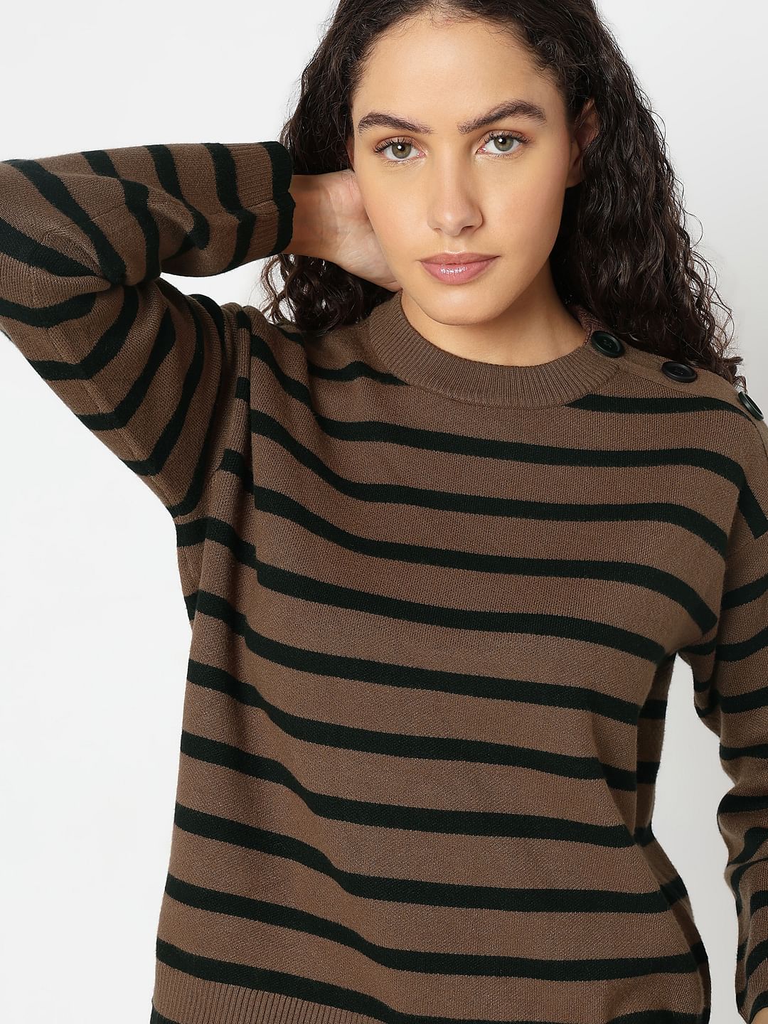 Brown Striped Pullover - Image 6