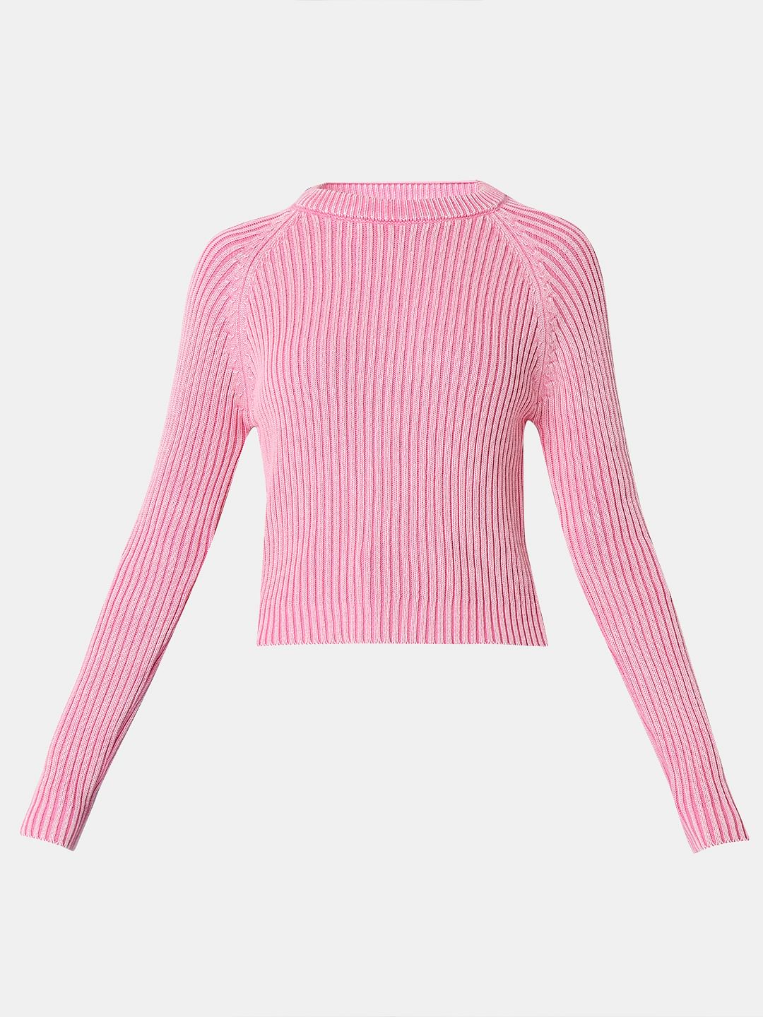 Pink O-Neck Pullover - Image 7