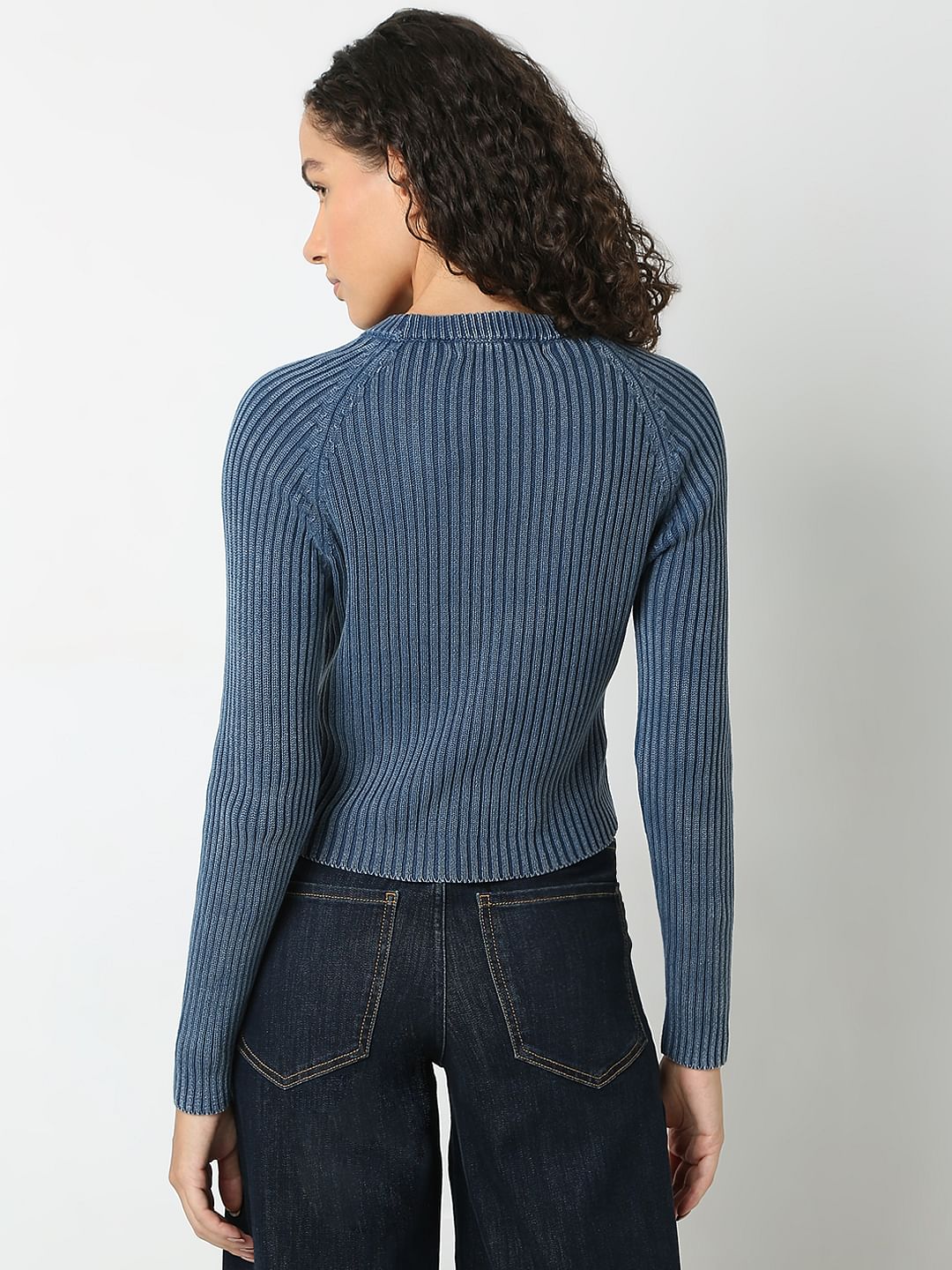 Dark Blue O-Neck Pullover - Image 4