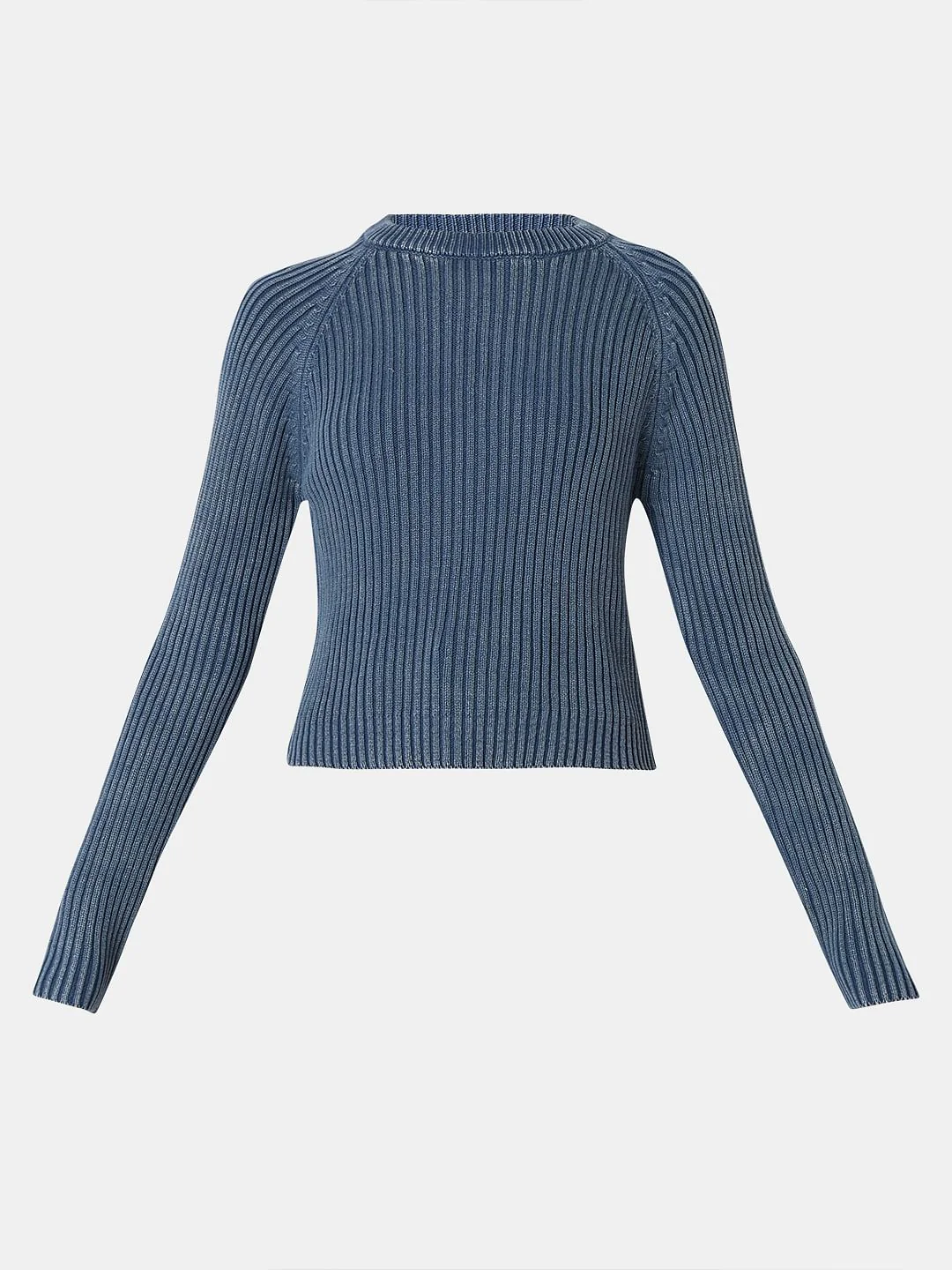Dark Blue O-Neck Pullover - Image 7