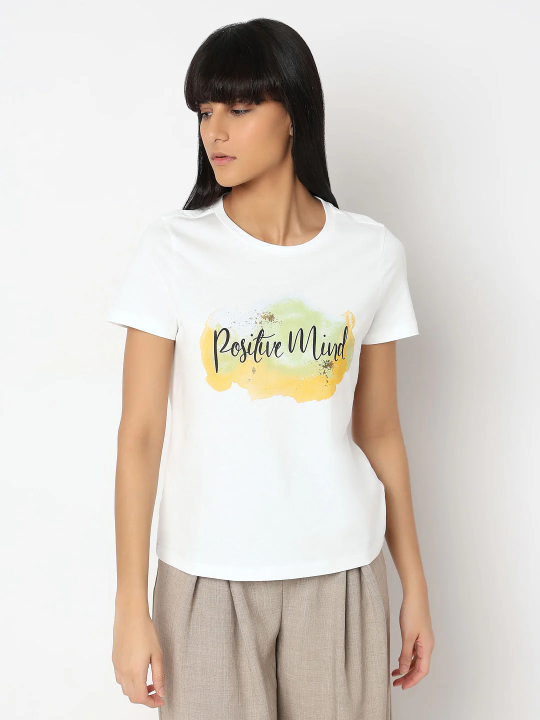 White Printed Organic Cotton T-Shirt - Image 2