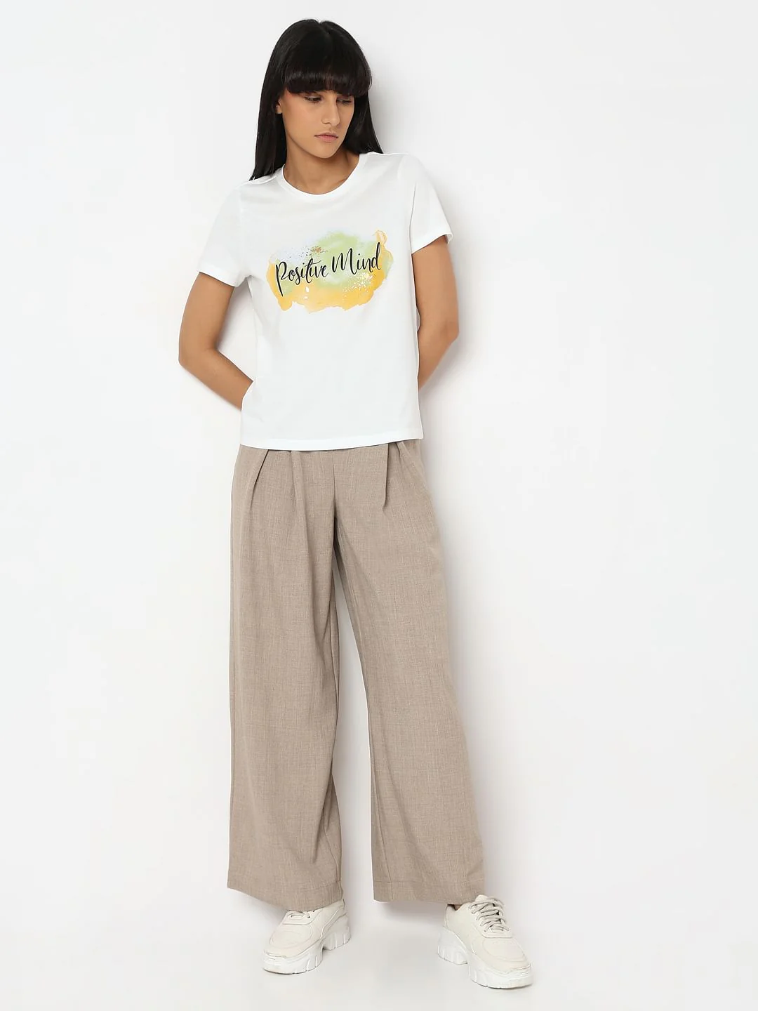 White Printed Organic Cotton T-Shirt - Image 5