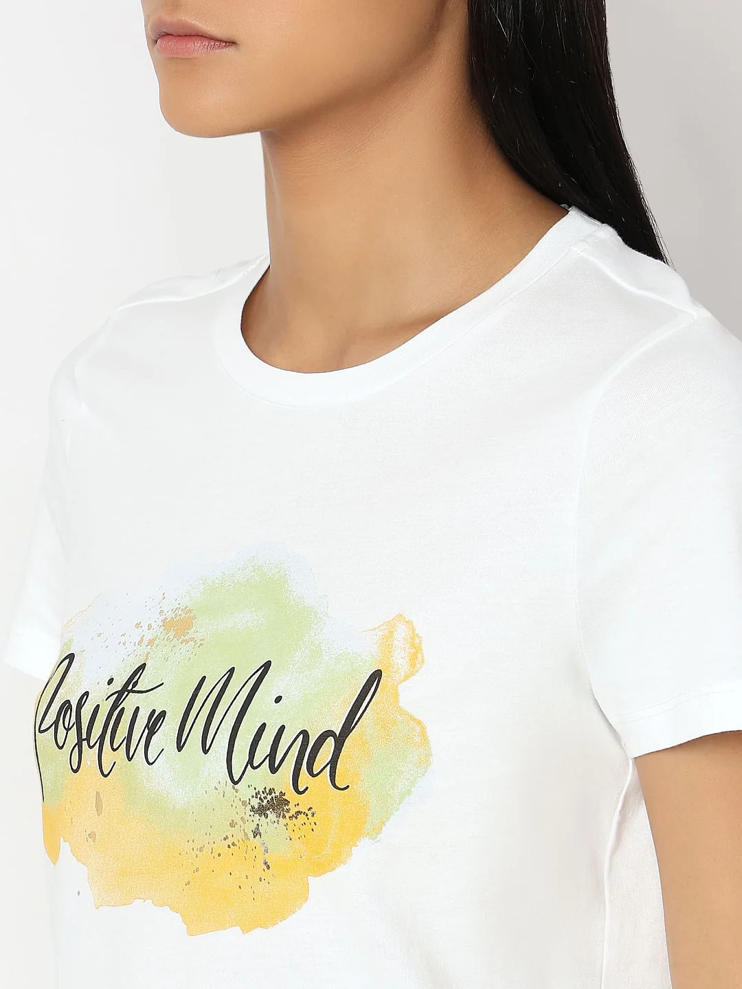 White Printed Organic Cotton T-Shirt - Image 8