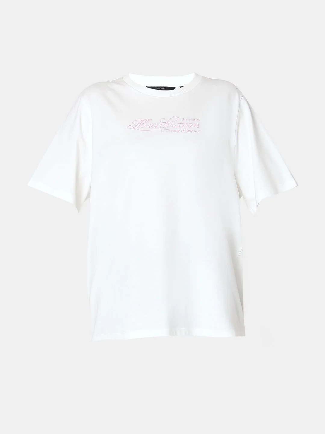 White Text Print Organic Cotton T-Shirt - Image 7