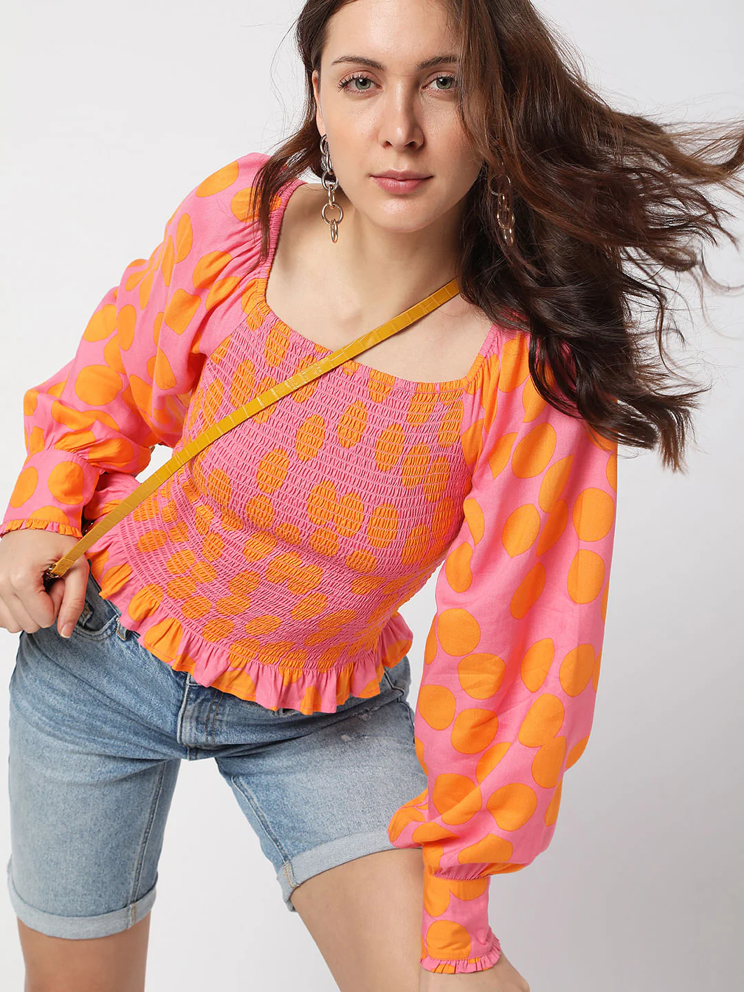 Pink Polka Dot Top