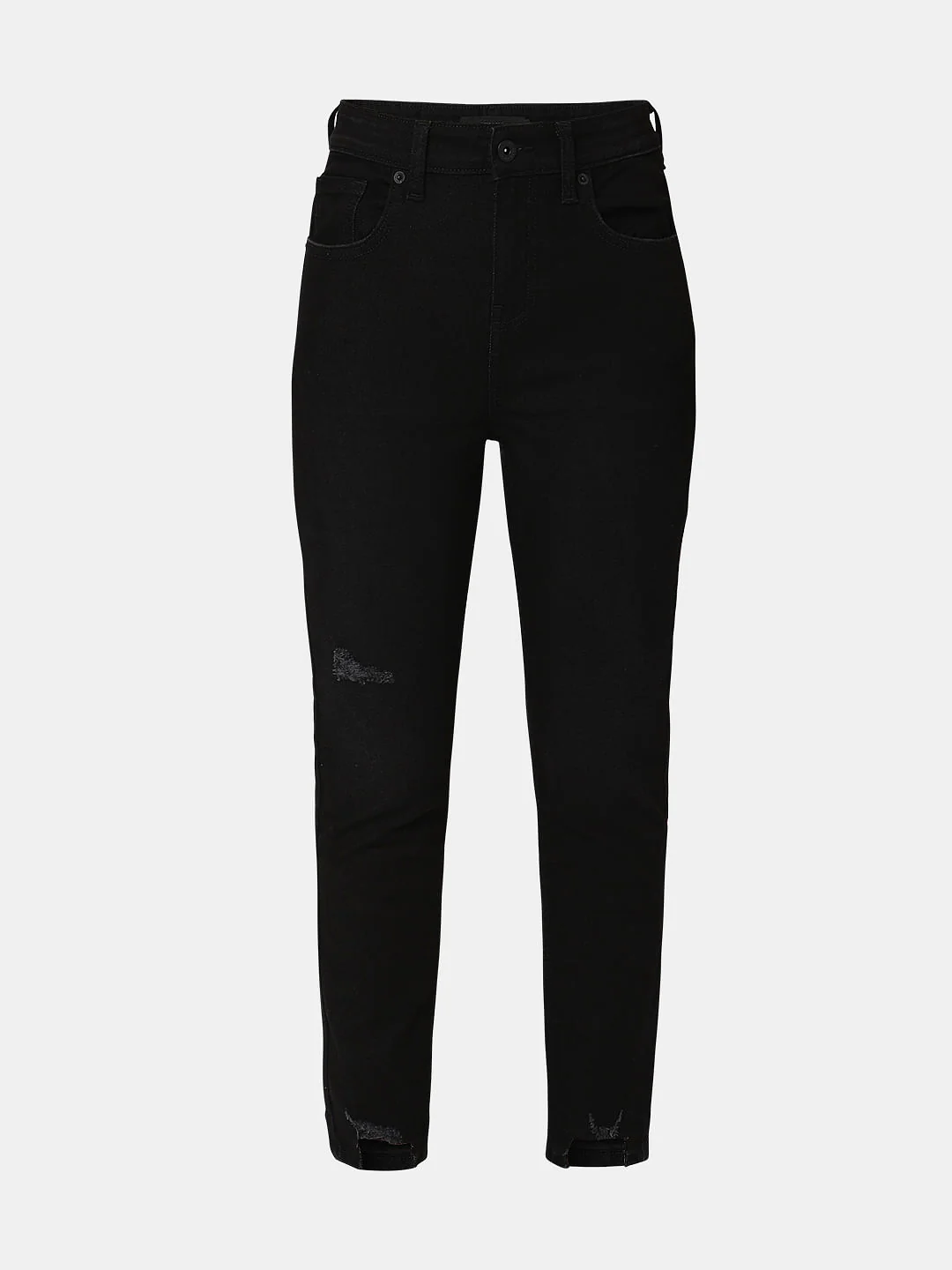 Black High Rise Distressed Wendy Skinny Jeans - Image 7