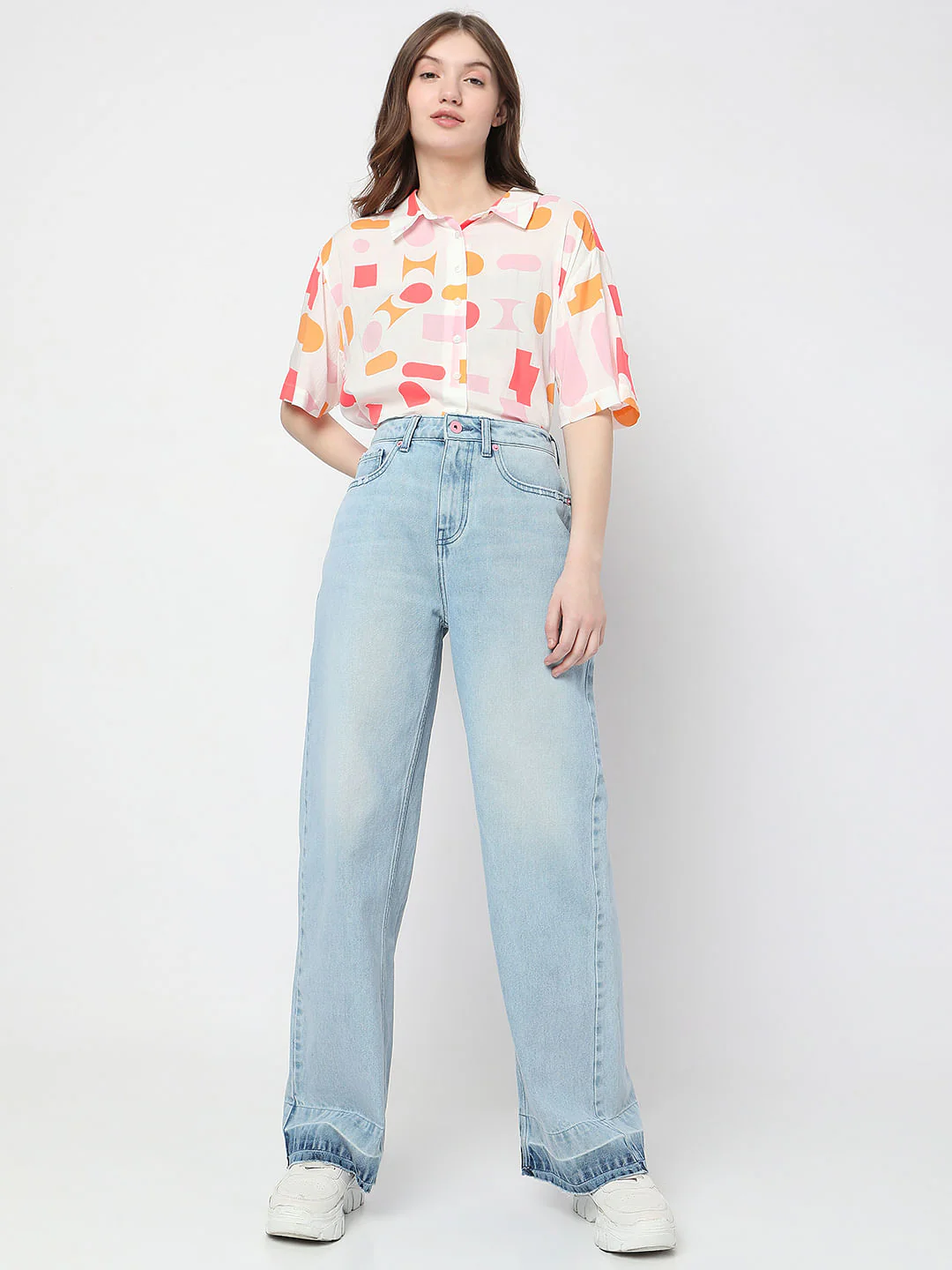 Blue High Rise Jade Straight Fit Jeans - Image 6
