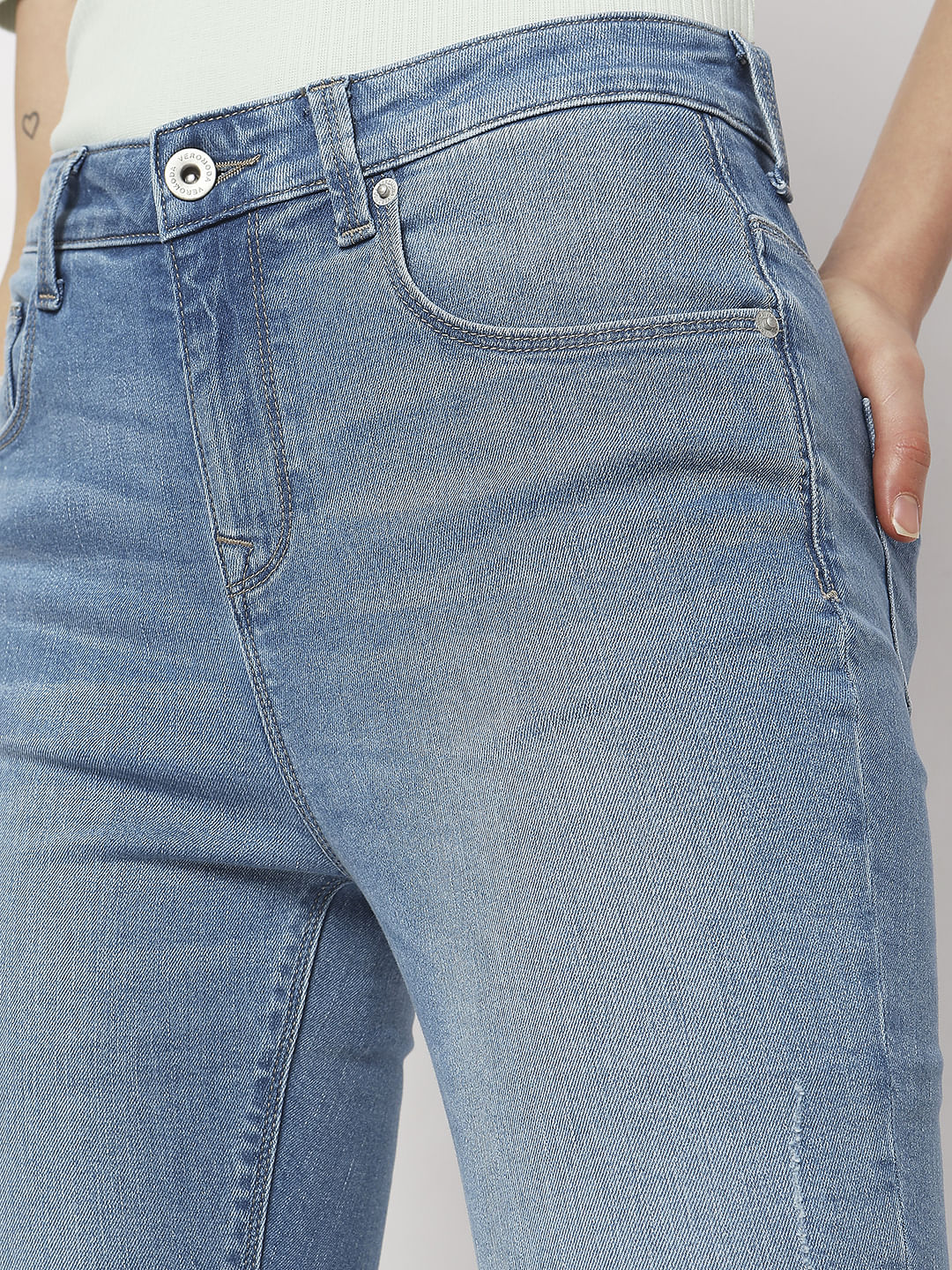 Light Blue High Rise Wendy Skinny Fit Jeans - Image 5