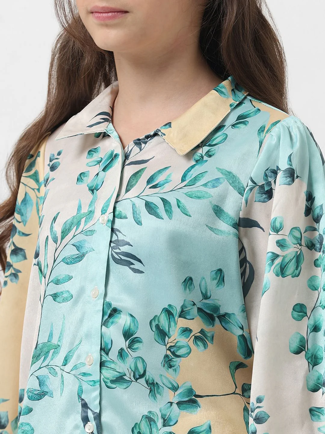 Girl Yellow Colourblocked Shirt - Image 4