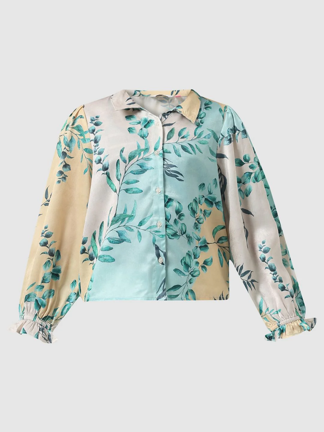 Girl Yellow Colourblocked Shirt - Image 6