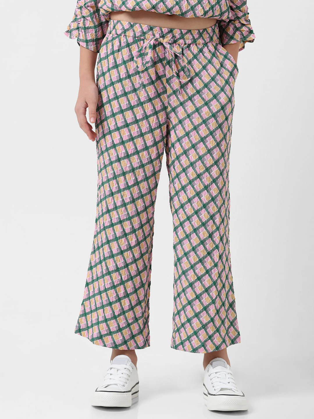 Girl Multi-Coloured Mid Rise Printed Pants - Image 2