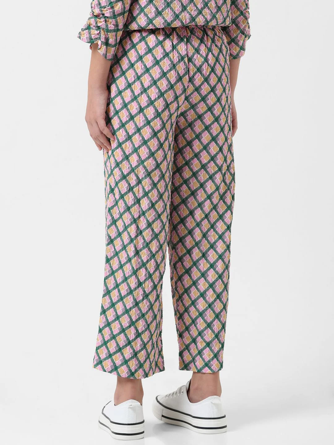 Girl Multi-Coloured Mid Rise Printed Pants - Image 3