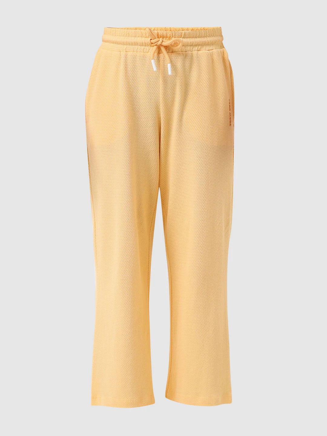 Girl Orange Mid Rise Textured Flared Joggers - Image 5