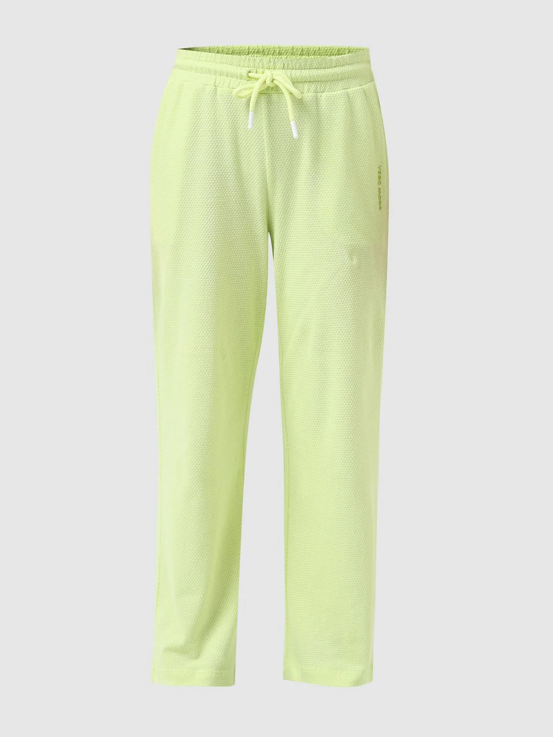 Girl Green Mid Rise Textured Flared Joggers - Image 5