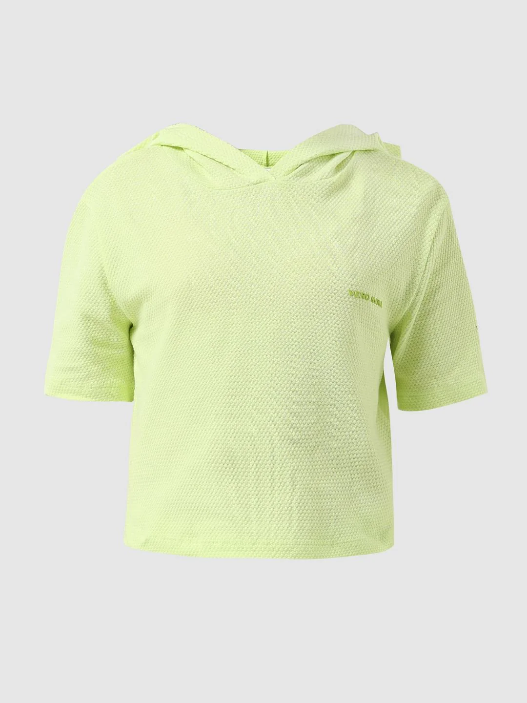 Girl Green Textured Hooded Top - Image 6