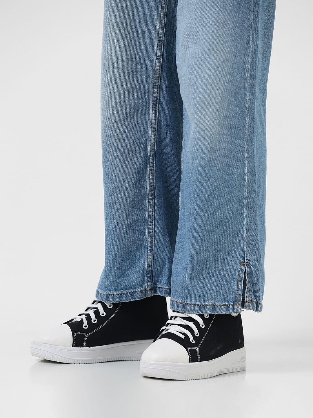 Girl Blue High Rise Wide Leg Jeans - Image 5