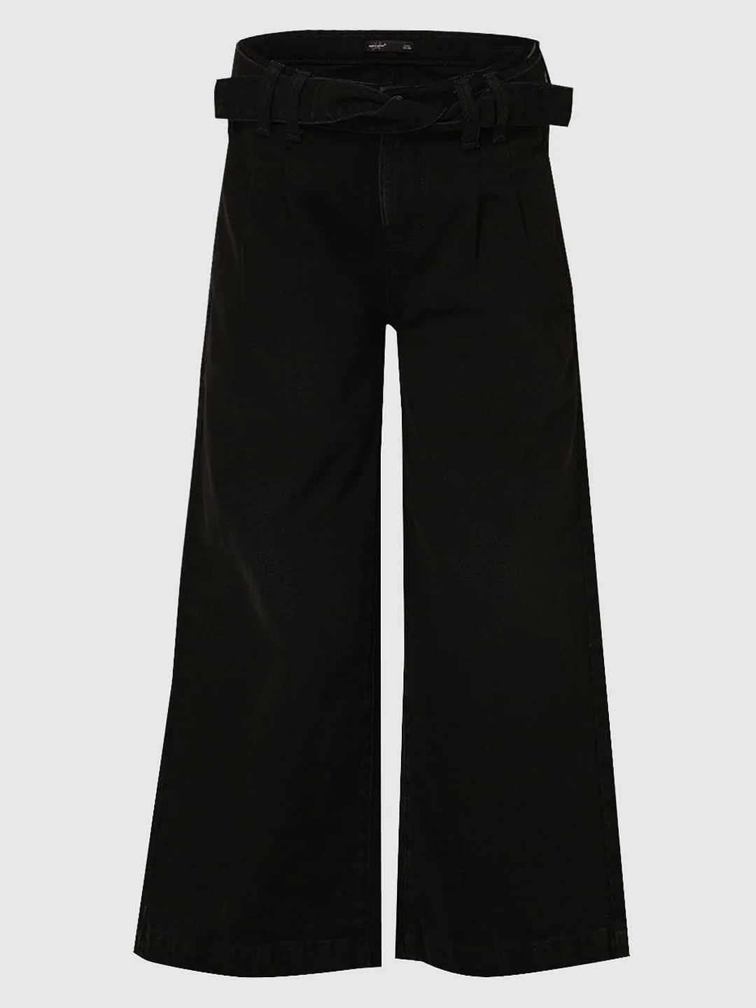 Girls Black Wide Leg Jeans - Image 5