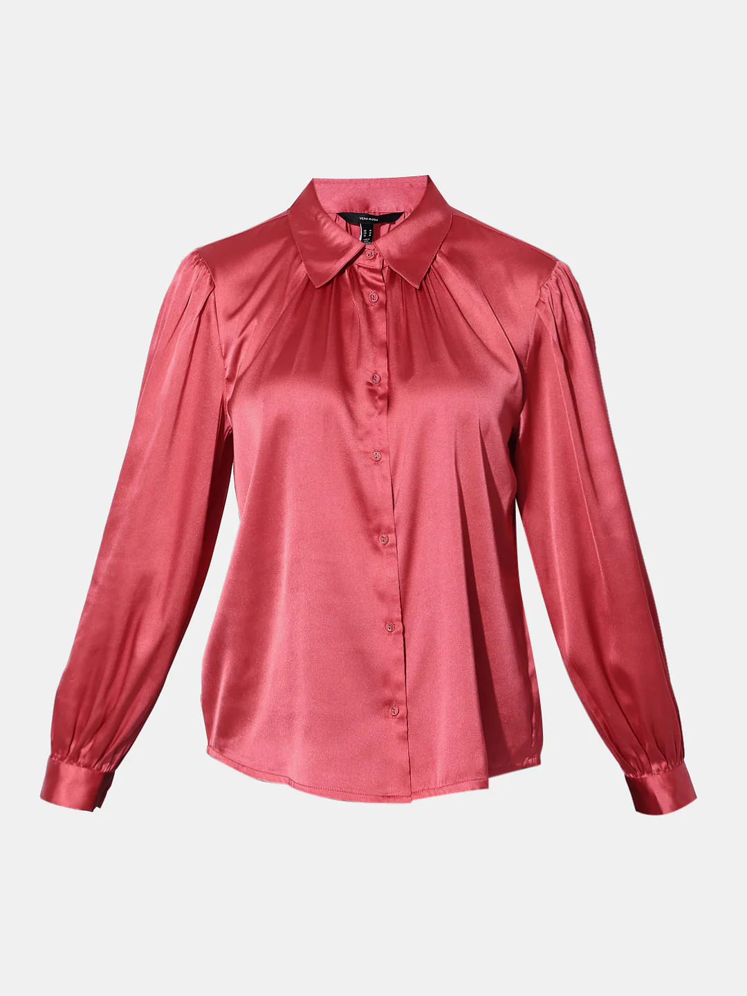 Pink Satin Full Sleeves Shirt - Image 7