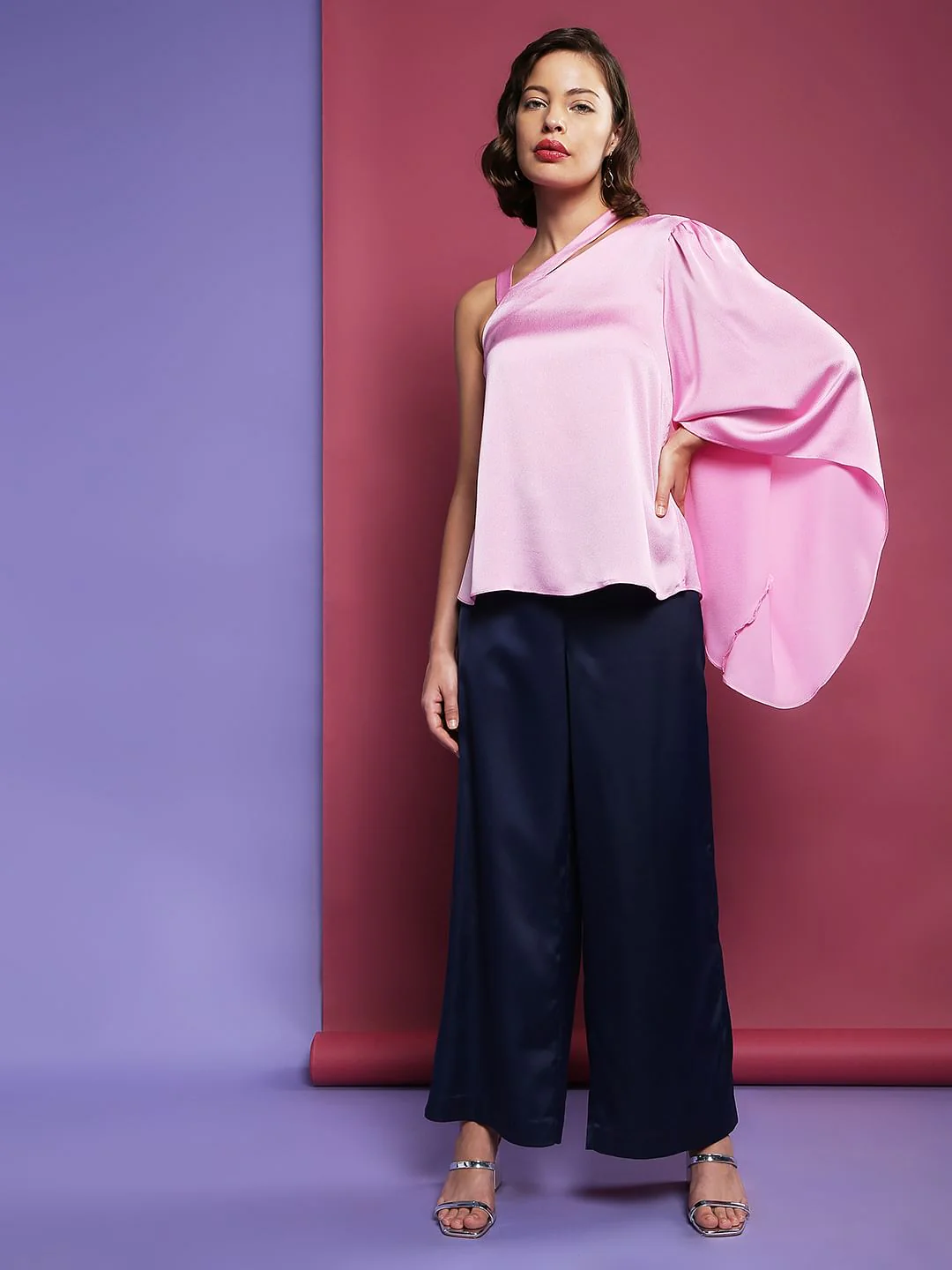 Marquee Pink One Shoulder Top - Image 5