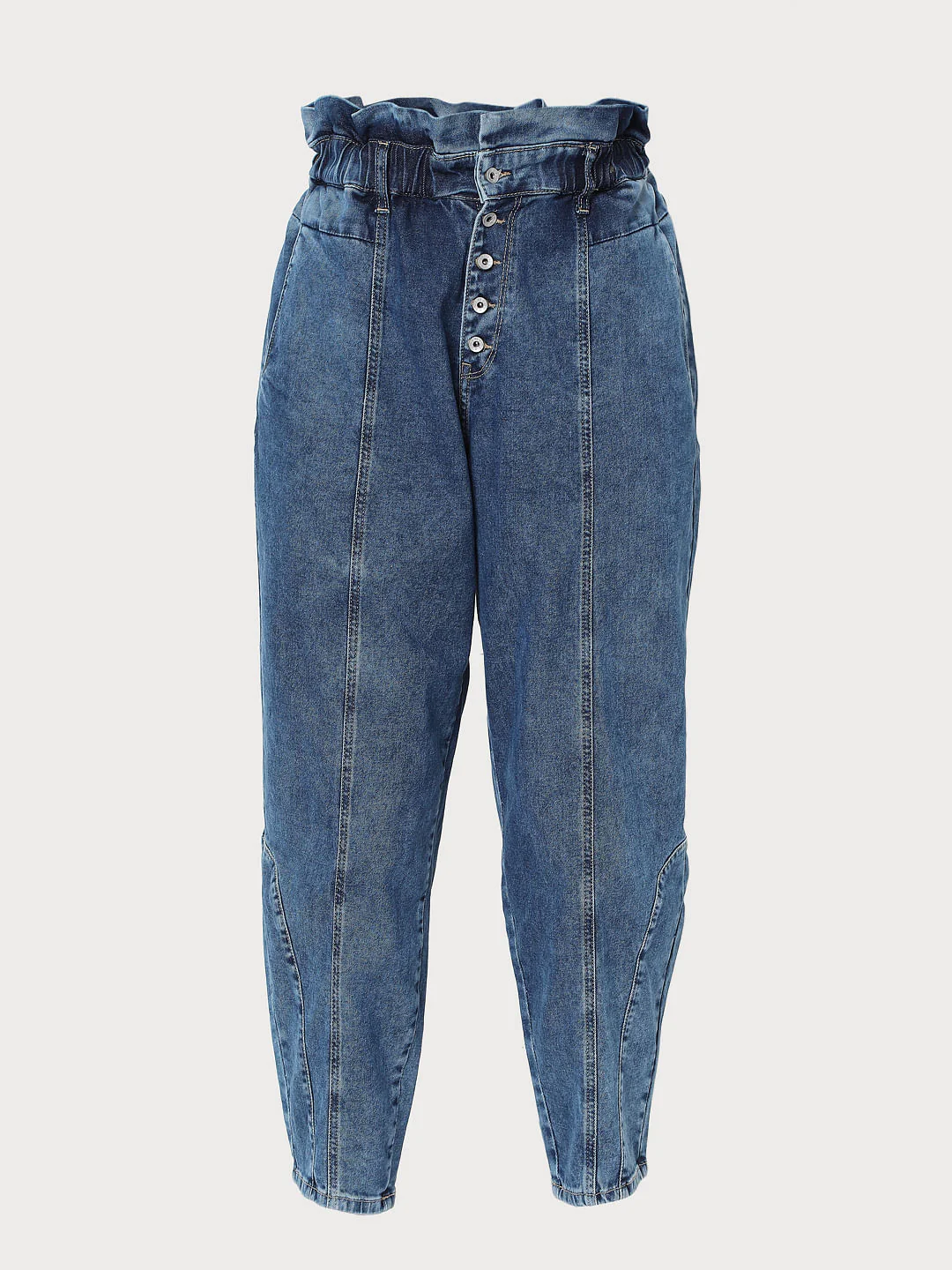 Blue High Rise Mom Jeans - Image 7