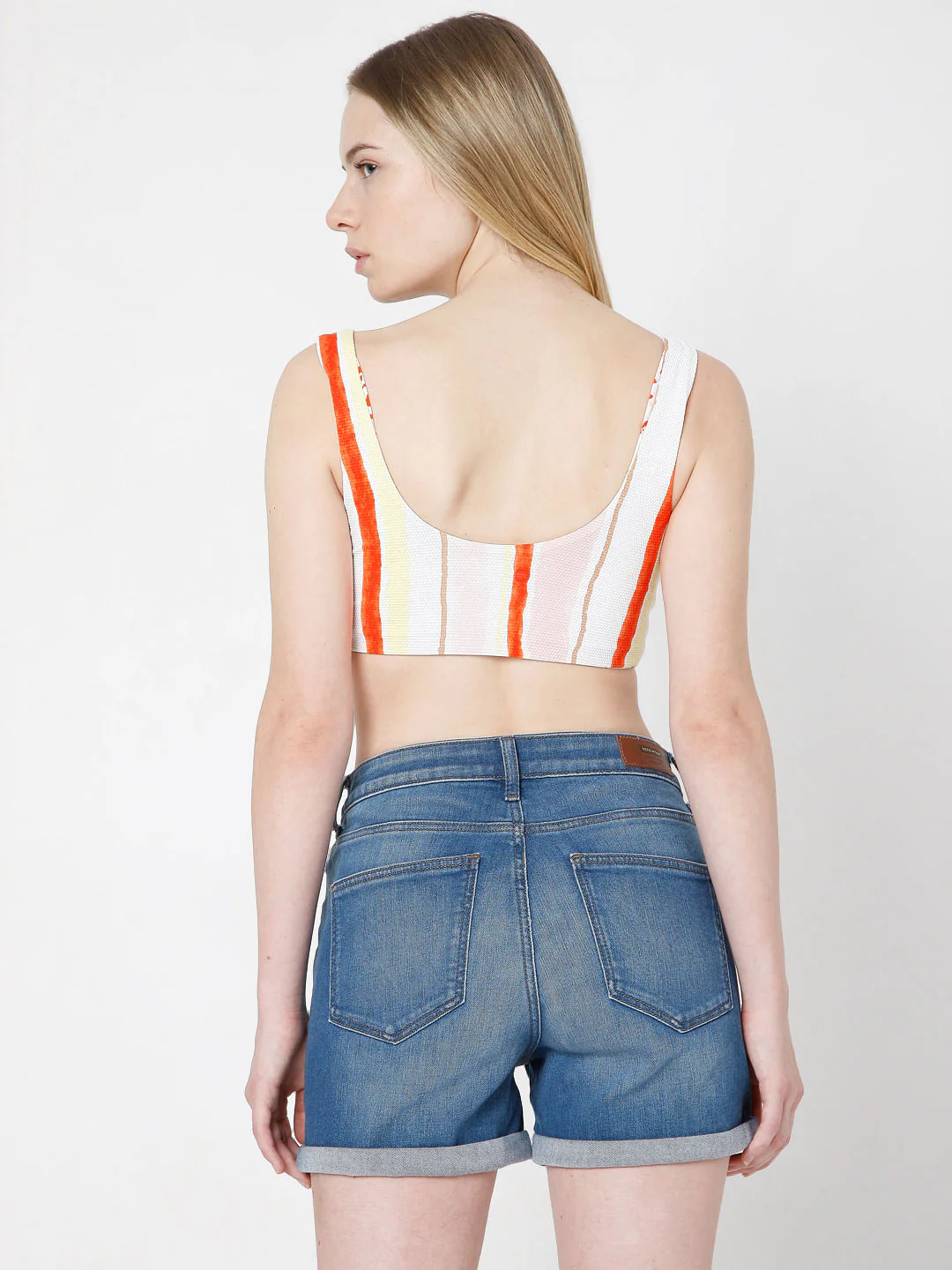 White Striped Swim Top - Image 4