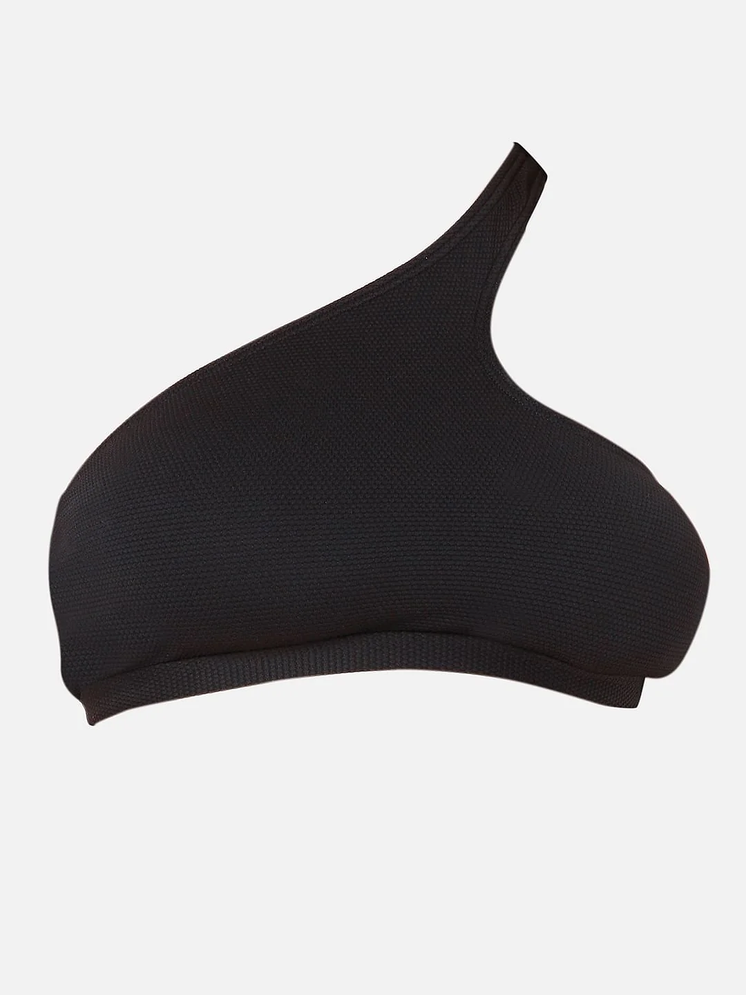 Black One Shoulder Co-Ord Set Swim Top - Image 7