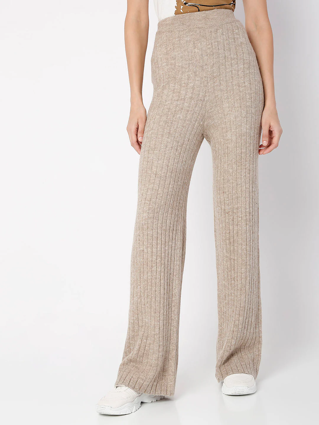 Brown High Rise Wide Leg Co-Ord Pants - Image 2